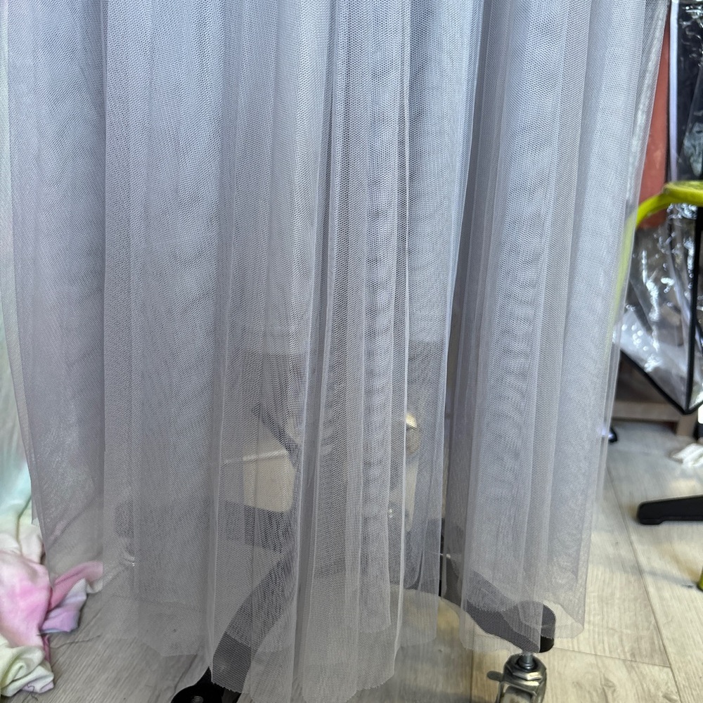 Upcycled by Me: Goth Five Nights At Freddy’s Fun Black Gray Maxi Tulle T Dress - Picture 4 of 5